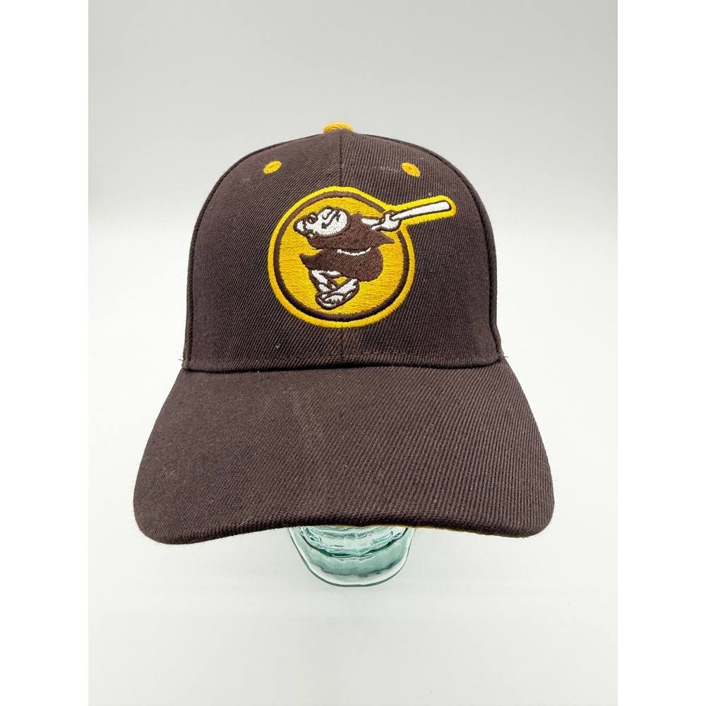 San Diego Padres Swinging Friar Snapback Hat Brown Yellow Sycuan Opening Day Cap